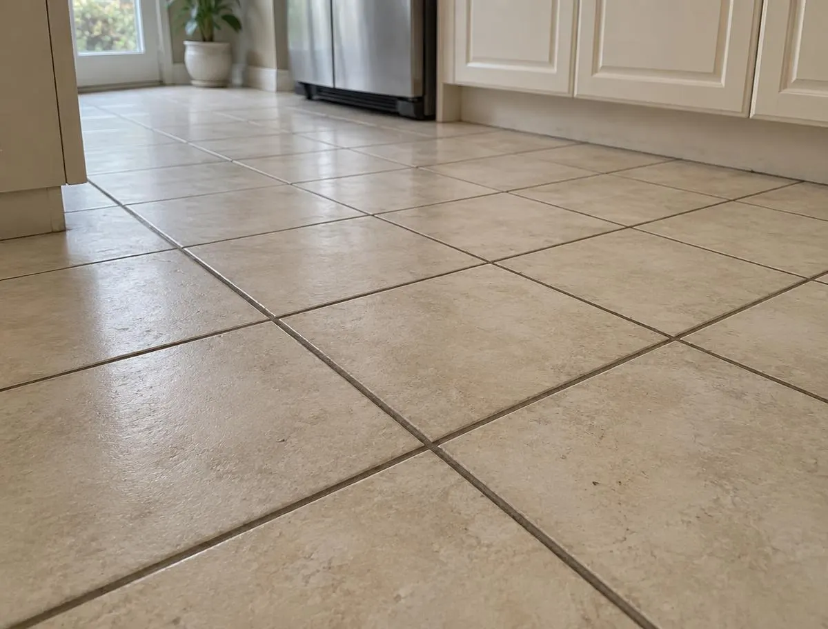 tile and grout before cleaning